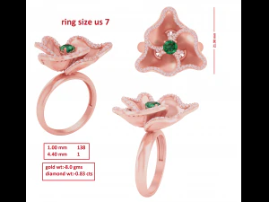 cocktail ring for ladies 3D Model