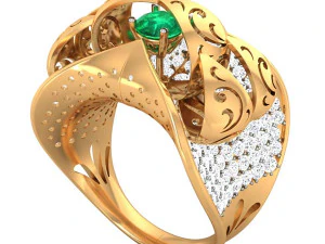 pierścionek koktajlowy dla pań Model 3D