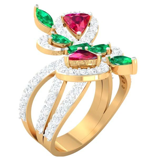 cocktail ring for ladies 3D Model .c4d .max .obj .3ds .fbx .stl .blend 