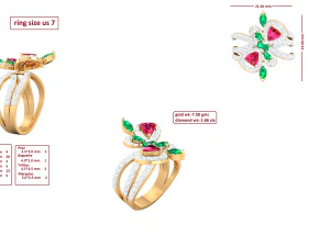 cocktail ring for ladies 3D Model