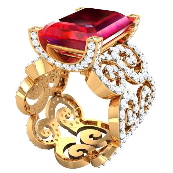 cocktail ring for ladies 3D Model .c4d .max .obj .3ds .fbx .stl .blend 