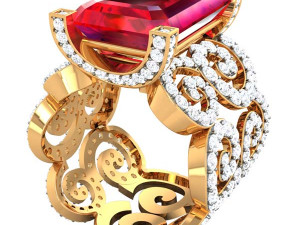 cocktail ring for ladies Modelo 3D