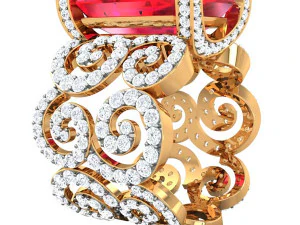 cocktail ring for ladies 3D Model