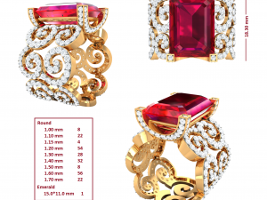 cocktail ring for ladies Modèle 3D