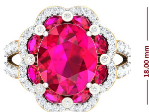 cocktail ring for ladies 3D Model