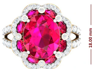 cocktail ring for ladies 3D Model