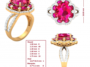 cocktail ring for ladies 3D Model