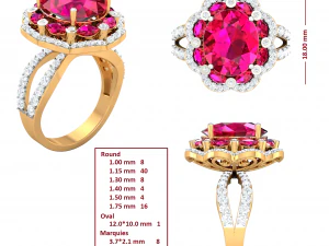 cocktail ring for ladies 3D Model