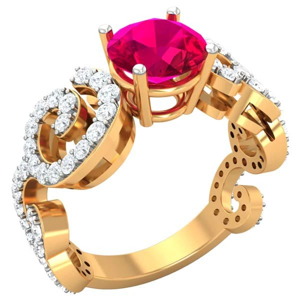 cocktail ring for ladies 3D Model .c4d .max .obj .3ds .fbx .stl .blend