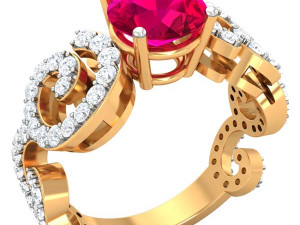 cocktail ring for ladies 3D मॉडल