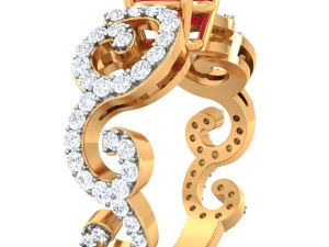 cocktail ring for ladies 3D 模型