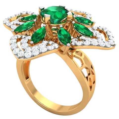 cocktail ring for ladies 3D Model .c4d .max .obj .3ds .fbx .stl .blend 