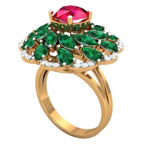 cocktail ring for ladies 3D 모델 .c4d .max .obj .3ds .fbx .stl .blend 