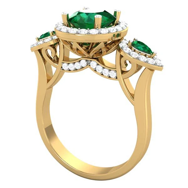 cocktail ring for ladies 3D Model .c4d .max .obj .3ds .fbx .stl .blend 