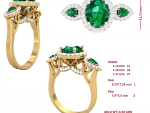 cocktail ring for ladies 3D Model