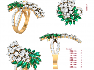 cocktail ring for ladies Modello 3D