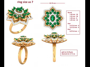 cocktail ring for ladies 3D Model