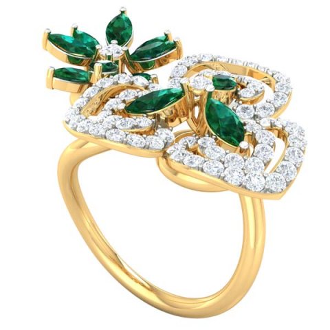cocktail ring for ladies 3D Модель .c4d .max .obj .3ds .fbx .stl .blend 