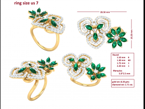 cocktail ring for ladies 3D Модель