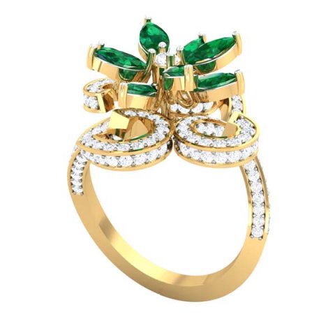cocktail ring for ladies Modelo 3D .c4d .max .obj .3ds .fbx .stl .blend 