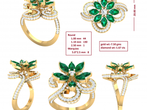 cocktail ring for ladies Modelo 3D