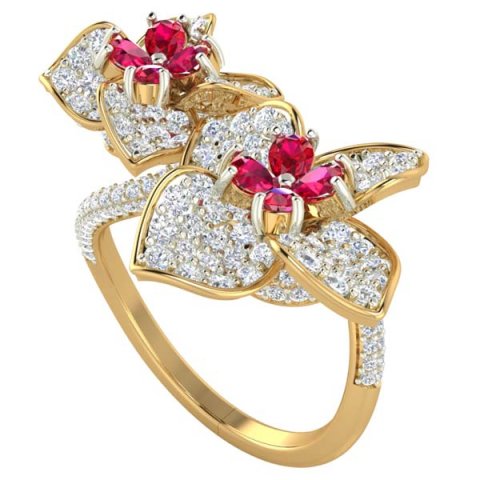 cocktail ring for ladies 3D Model .c4d .max .obj .3ds .fbx .stl .blend 
