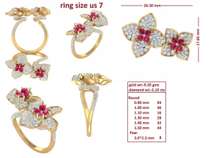 cocktail ring for ladies 3D Model