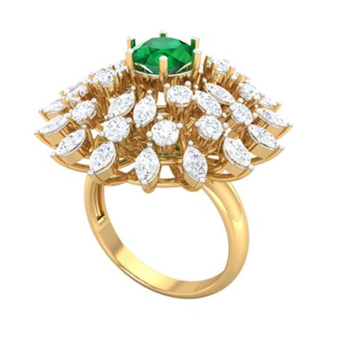 cocktail ring for ladies 3D Model .c4d .max .obj .3ds .fbx .stl .blend 
