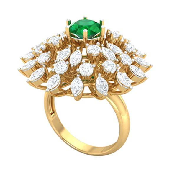 cocktail ring for ladies 3D Model .c4d .max .obj .3ds .fbx .stl .blend 