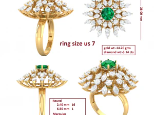cocktail ring for ladies 3D Model