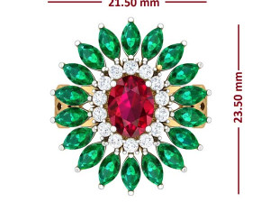 cocktail ring for ladies 3D मॉडल