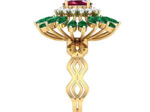 cocktail ring for ladies 3D मॉडल