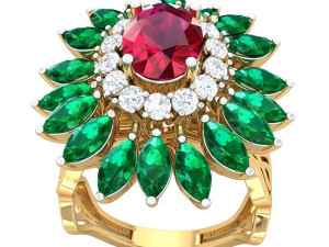 cocktail ring for ladies 3D मॉडल