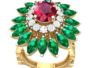 cocktail ring for ladies 3D Model