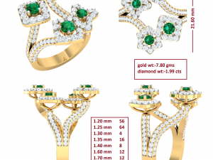 cocktail ring for ladies Modello 3D
