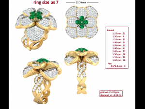 cocktail ring for ladies Modelo 3D