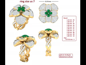 cocktail ring for ladies 3D Model