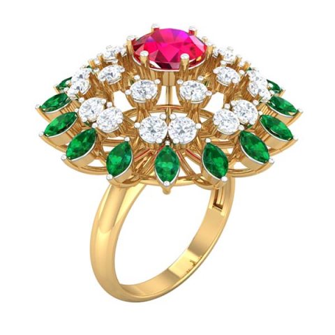 cocktail ring for ladies 3D-Modell .c4d .max .obj .3ds .fbx .stl .blend 