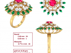 cocktail ring for ladies 3D-Modell