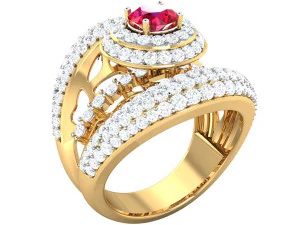 महिलाओं के लिए कॉकटेल अंगूठी 3D मॉडल