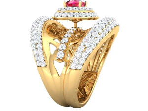 cocktail ring for ladies 3D Model
