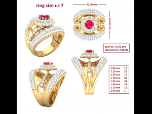 cocktail ring for ladies 3D Model