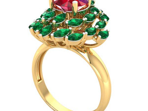 cocktail ring for ladies 3D Model