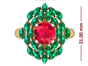 cocktail ring for ladies 3D Model