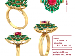 cocktail ring for ladies 3D Model