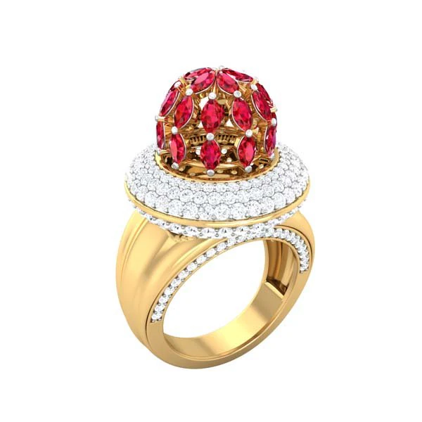 cocktail ring for ladies 3D Model .c4d .max .obj .3ds .fbx .stl .blend 