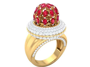 anel de coquetel para mulheres Modelo 3D