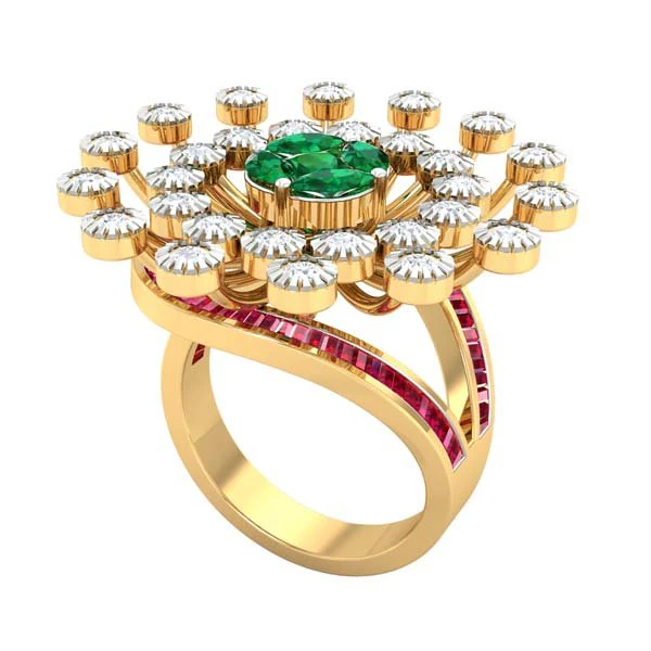 cocktail ring for ladies 3D Model .c4d .max .obj .3ds .fbx .stl .blend 