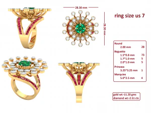 cocktail ring for ladies 3D Model