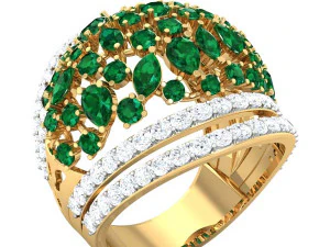 anel de coquetel para mulheres Modelo 3D